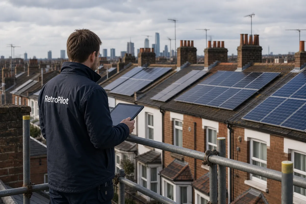Solar installers working with residential properties